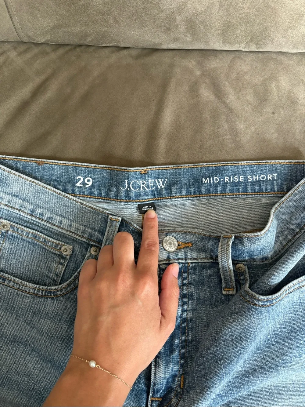 J. Crew High-Rise Short Jeans in Light Blue Wash
